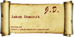 Jakob Dominik névjegykártya
